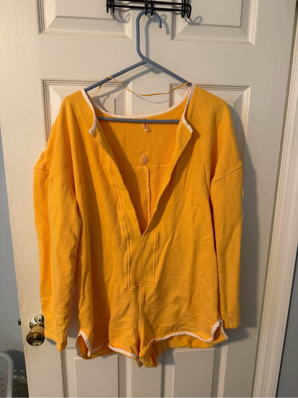 FP movement Yellow orange V-Neck Lounge Romper
